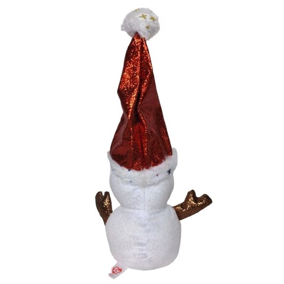 Ty Beanie Boo Flurry Christmas Snowman Glitter Plush Stuffed Animal 2019 11.5" - Picture 3 of 6